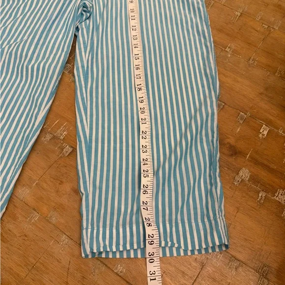 Ralph Lauren Aqua and White Striped Pajama Set - Picture 15 of 15